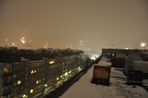 Silvester über den Dächern von Hamburg